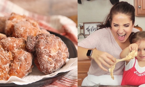 Apple Fritter Doughnuts Recipe | Laura in the Kitchen - Internet Cooking Show