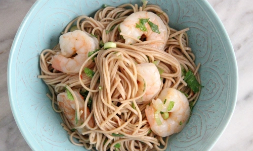 Asian Shrimp and Noodle Salad Recipe | Laura in the Kitchen - Internet Cooking Show