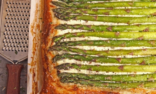 Asparagus Tart Recipe | Laura in the Kitchen - Internet Cooking Show