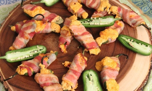 Bacon Wrapped Jalapeno Poppers Recipe | Laura in the Kitchen - Internet Cooking Show