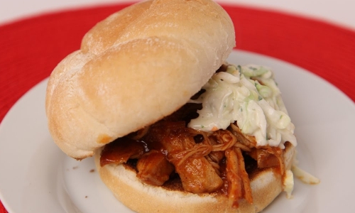 Barbecue Pulled Chicken Sandwich Recipe | Laura in the Kitchen - Internet Cooking Show