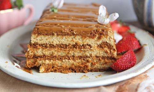 Biscoff Ice Box Cake Recipe | Laura in the Kitchen - Internet Cooking Show