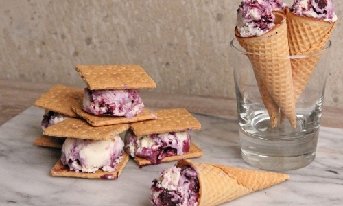 Blueberry Cheesecake Ice Cream Recipe | Laura in the Kitchen - Internet Cooking Show