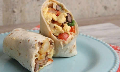 Breakfast Burritos Recipe | Laura in the Kitchen - Internet Cooking Show