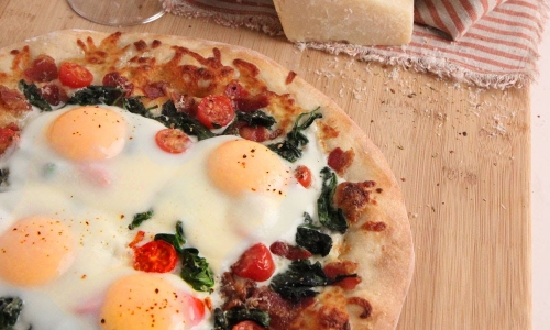 Breakfast Pizza Recipe | Laura in the Kitchen - Internet Cooking Show