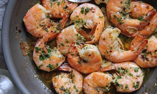 Buttery Garlic Shrimp Recipe | Laura in the Kitchen - Internet Cooking Show