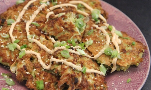 Cabbage Fritters Recipe | Laura in the Kitchen - Internet Cooking Show