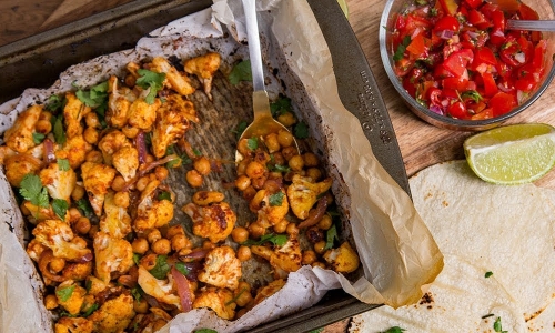 Cauliflower Chickpea Tacos Recipe | Laura in the Kitchen - Internet Cooking Show