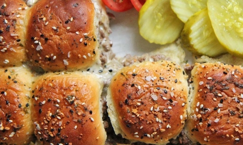 Cheeseburger Sliders Recipe | Laura in the Kitchen - Internet Cooking Show