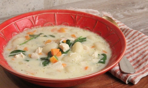 Chicken and Gnocchi Soup Recipe | Laura in the Kitchen - Internet Cooking Show