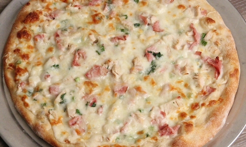 Chicken Cordon Bleu Pizza Recipe | Laura in the Kitchen - Internet Cooking Show