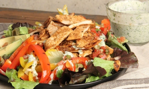 Chicken Fajita Salad Recipe | Laura in the Kitchen - Internet Cooking Show