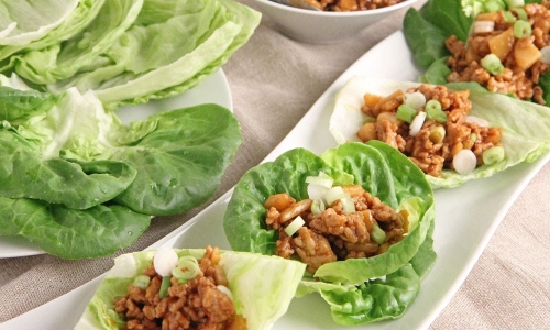 Chicken Lettuce Wraps Recipe | Laura in the Kitchen - Internet Cooking Show
