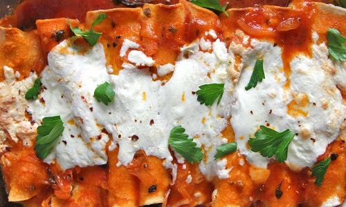 Chiles Relleno Enchiladas Recipe | Laura in the Kitchen - Internet Cooking Show