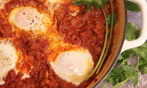 Chorizo Shakshuka Recipe | Laura in the Kitchen - Internet Cooking Show