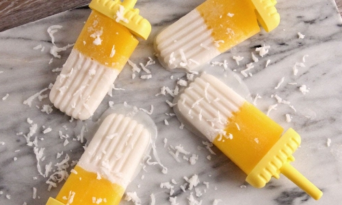 Coconut Mango Popsicles Recipe | Laura in the Kitchen - Internet Cooking Show