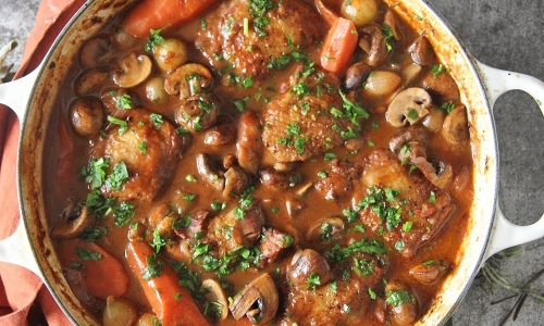 Coq au Vin Recipe | Laura in the Kitchen - Internet Cooking Show