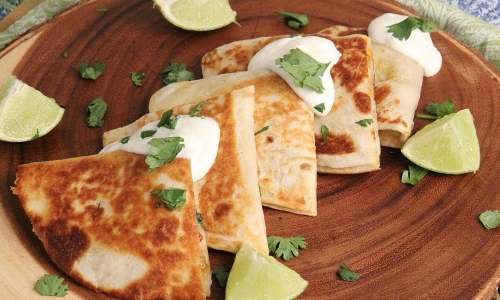 Corn and Shrimp Quesadillas Recipe | Laura in the Kitchen - Internet Cooking Show