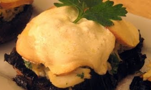 Crab Stuffed Portobello Mushroom Recipe | Laura in the Kitchen - Internet Cooking Show