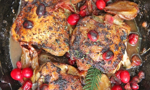 Cranberry Roasted Chicken Recipe | Laura in the Kitchen - Internet Cooking Show