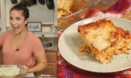 Creamy Spaghetti Casserole Recipe | Laura in the Kitchen - Internet Cooking Show