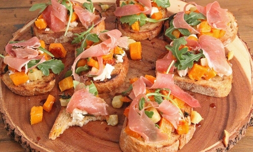 Fall Bruschetta Recipe | Laura in the Kitchen - Internet Cooking Show
