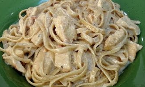Fettuccine Alfredo with Chicken Recipe | Laura in the Kitchen - Internet Cooking Show