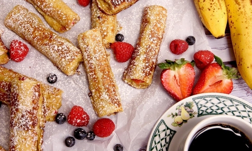 French Toast Roll Ups Recipe | Laura in the Kitchen - Internet Cooking Show