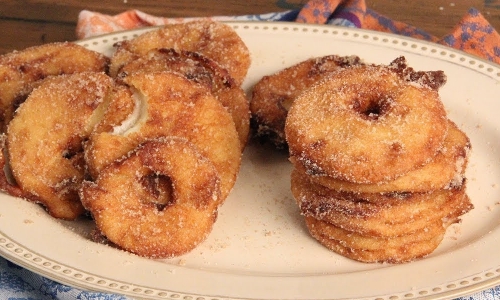 Fried Apple Rings Recipe | Laura in the Kitchen - Internet Cooking Show