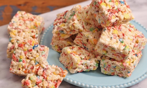 Fruity Crispy Treats Recipe | Laura in the Kitchen - Internet Cooking Show