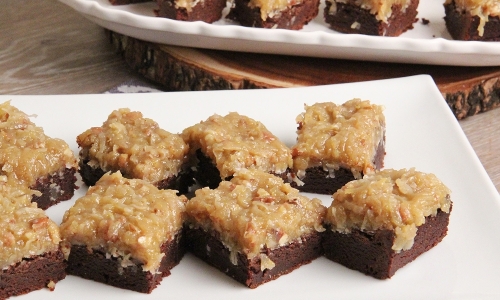 German Chocolate Cake Brownies Recipe | Laura in the Kitchen - Internet Cooking Show