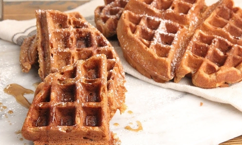 Gingerbread Waffles Recipe | Laura in the Kitchen - Internet Cooking Show