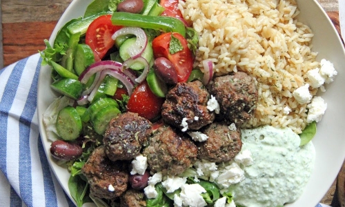 Greek Meatballs with Tzatziki Recipe | Laura in the Kitchen - Internet Cooking Show