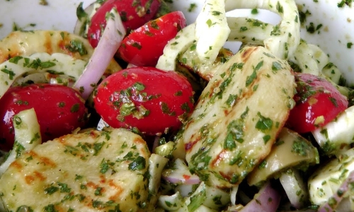 Grilled Potato Salad Recipe | Laura in the Kitchen - Internet Cooking Show