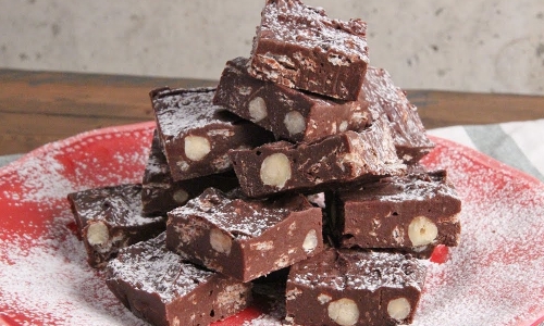 Hazelnut Wafer Fudge Recipe | Laura in the Kitchen - Internet Cooking Show