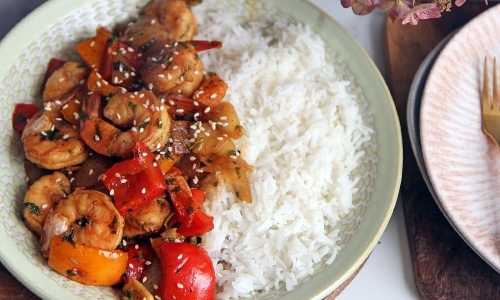 Honey Sriracha Shrimp Recipe | Laura in the Kitchen - Internet Cooking Show