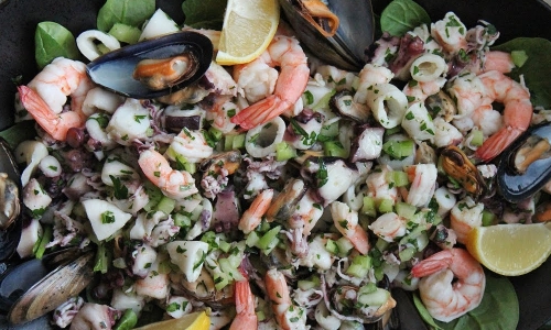 Italian Seafood Salad Recipe | Laura in the Kitchen - Internet Cooking Show