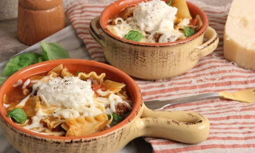 Lasagna Soup Recipe | Laura in the Kitchen - Internet Cooking Show