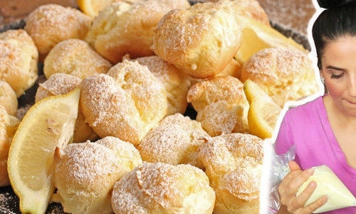 Lemon Cream Puffs Recipe | Laura in the Kitchen - Internet Cooking Show
