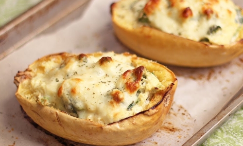 Loaded Broccoli And Cheese Spaghetti Squash Recipe | Laura in the Kitchen - Internet Cooking Show