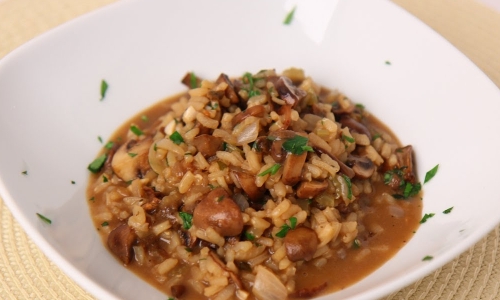 Mushroom Risotto Recipe | Laura in the Kitchen - Internet Cooking Show