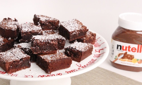 Nutella Brownies Recipe | Laura in the Kitchen - Internet Cooking Show