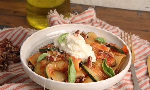 Paccheri Primavera Recipe | Laura in the Kitchen - Internet Cooking Show