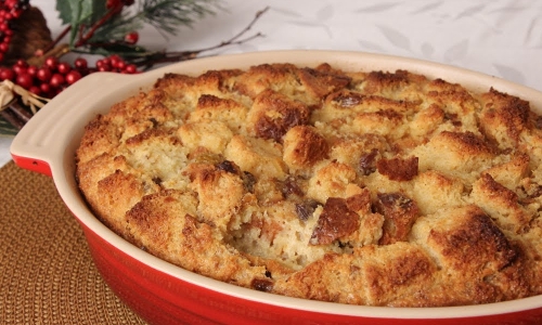 Panettone Bread Pudding Recipe | Laura in the Kitchen - Internet Cooking Show