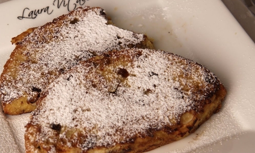 Panettone French Toast Recipe | Laura in the Kitchen - Internet Cooking Show