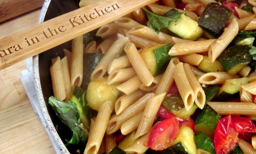 Penne with Zucchini and Cherry Tomatoes Recipe | Laura in the Kitchen - Internet Cooking Show