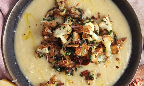 Potato Cauliflower and Leek Soup Recipe | Laura in the Kitchen - Internet Cooking Show