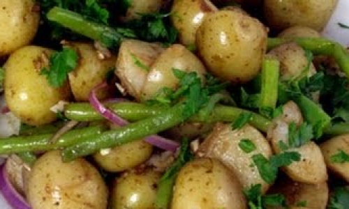 Potato Green Bean & Red Onion Salad Recipe | Laura in the Kitchen - Internet Cooking Show