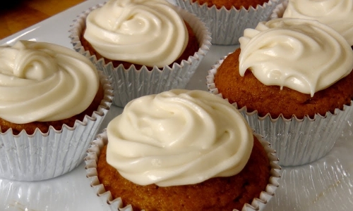 Pumpkin Cupcakes Recipe | Laura in the Kitchen - Internet Cooking Show