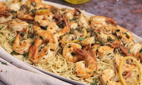 Quick and Easy Shrimp Piccata Recipe | Laura in the Kitchen - Internet Cooking Show